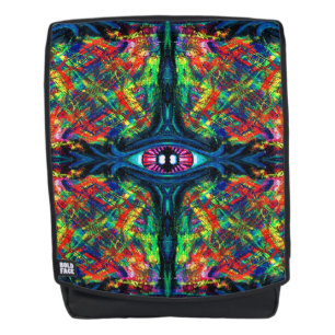 Oogverdraaiing en trippy schilderen rugtassen