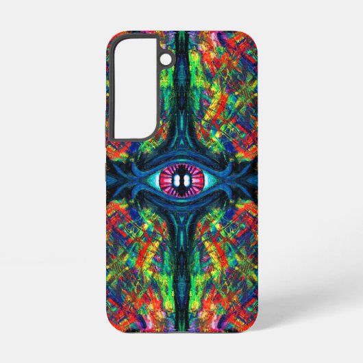 Oogverdraaiing en trippy schilderen samsung galaxy hoesje (Achterkant)