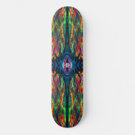 Oogverdraaiing en trippy schilderen skateboard