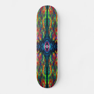 Oogverdraaiing en trippy schilderen skateboard