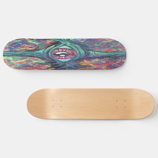 Oogverdraaiing en trippy schilderen skateboard (Horizontaal)