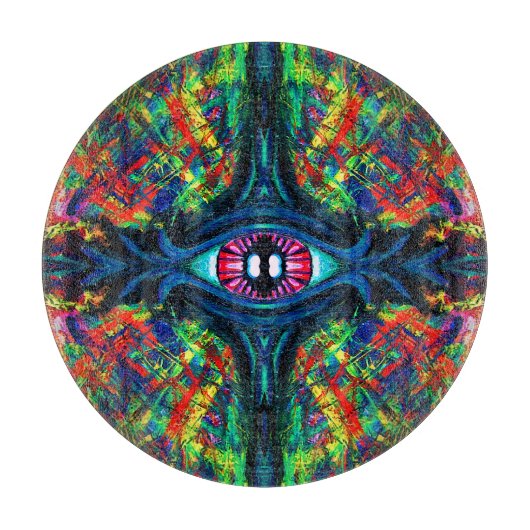 Oogverdraaiing en trippy schilderen snijplank (Voorkant)