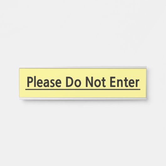 Oogverhaal en Vet teken "Niet invoeren" Deurbordje (Voorkant)