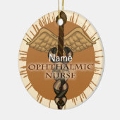 Oogverpleegkundige Caduceus Keramisch Ornament (Links)