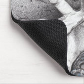 Oogvis en donkerdonkerdonker Surreëel potlood teke Muismat (Hoek)