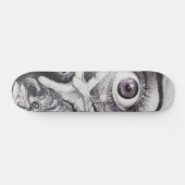 Oogvis en hand-kool Surreëlische tekenkunst Persoonlijk Skateboard (Horizontaal)