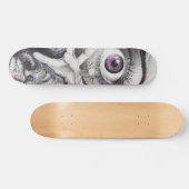 Oogvis en hand-kool Surreëlische tekenkunst Persoonlijk Skateboard (Horizontaal)