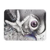 Oogvis en handdroom Surreëlische tekenkunst Magneet (Horizontaal)
