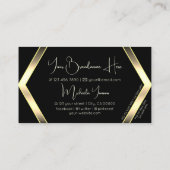 Oogvis vangt zwart en licht Golden met monogram Visitekaartje (Achterkant)