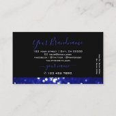 Oogvis zwarte blauwe mousserende glitter Shimmery Visitekaartje (Achterkant)