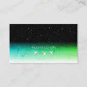 Oogvis zwarte witte en Blauwgroen monogram juwelen Visitekaartje (Voorkant)