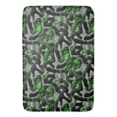 Oogvisachtige kalkgroene textuur, gekerfd in grijs badmat (Voorkant Verticaal)