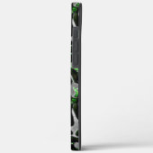 Oogvisachtige kalkgroene textuur, gekerfd in grijs Case-Mate iPhone case (Achterkant / Links)