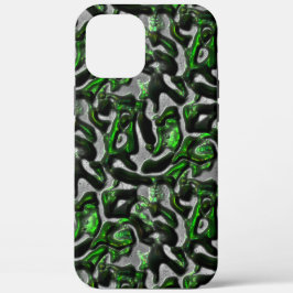 Oogvisachtige kalkgroene textuur, gekerfd in grijs Case-Mate iPhone case
