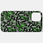 Oogvisachtige kalkgroene textuur, gekerfd in grijs Case-Mate iPhone case (Achterkant (horizontaal))