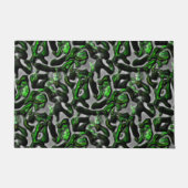 Oogvisachtige kalkgroene textuur, gekerfd in grijs deurmat (Voorkant)