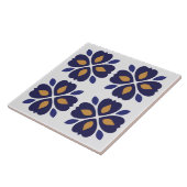 Oogvissenvangst floraal Azulejos Portugese marineb Tegeltje (Zijkant)