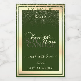 Oogvisserij Donkergroene productlabels Gold Lijst Voedselcontainer Etiket