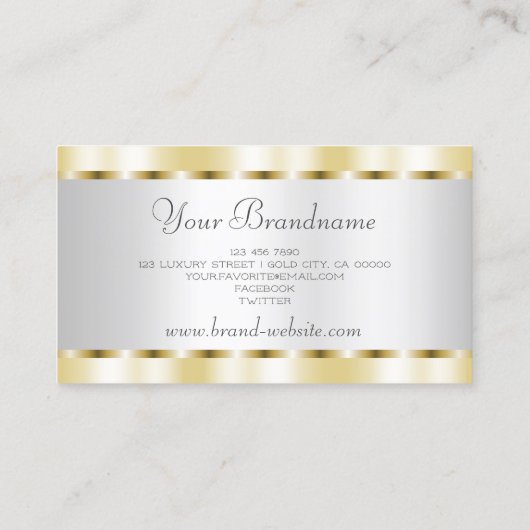 Oogvisserij Gold en Silver Effect Professional Visitekaartje (Achterkant)