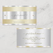 Oogvisserij met goud en zilver met neushoorns visitekaartje (Voorkant / Achterkant)