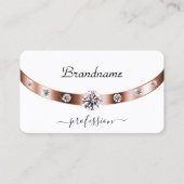 Oogvisserij Roos Gold en witte monogram diamanten Visitekaartje (Voorkant)