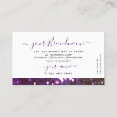 Oogvisserij Witte Paars sparkle Glitter Diamonds Visitekaartje (Achterkant)
