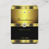 Oogvisserij zwart en goudjuwelen diamanten visitekaartje (Voorkant)