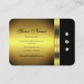 Oogvisserij zwart en goudjuwelen diamanten visitekaartje (Achterkant)