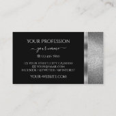 Oogvisserij zwarte zilver Glitter  Ornamenten Visitekaartje (Achterkant)