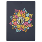 Oogvlakkige, kleurrijke, surrealistische kunst klembord (Achterkant)