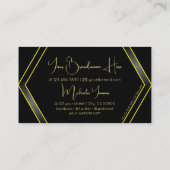 Oogvlek op zwart en geel vlak met monogram visitekaartje (Achterkant)