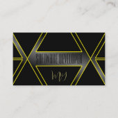 Oogvlek op zwart en geel vlak met monogram visitekaartje (Voorkant)