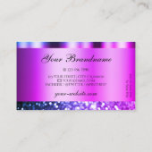 Oogvlek roze Paarse sparkle Glitter Flashy Visitekaartje (Achterkant)