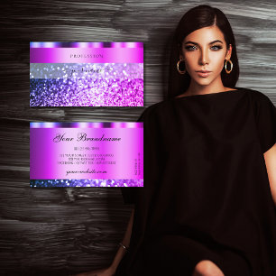 Oogvlek roze Paarse sparkle Glitter Flashy Visitekaartje