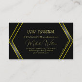 Oogvlekken zwart en geel visitekaartje (Achterkant)