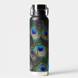 Oogvlekpatroon van pauwenveer waterfles