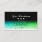 Oogvondst joodse zwarte witte Blauwgroen Ombre Visitekaartje (Achterkant)