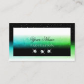 Oogvondst joodse zwarte witte Blauwgroen Ombre Visitekaartje (Voorkant)