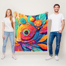 Oogvormig blad close-up fleece deken
