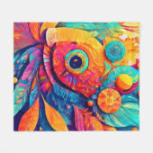 Oogvormig blad close-up fleece deken (Voorkant (Horizontaal))