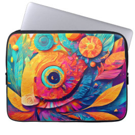 Oogvormig blad close-up laptop sleeve