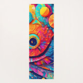 Oogvormig blad close-up yogamat (Achterkant)
