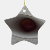 oogvormig gat, gemaakt van papier keramisch ornament (Voorkant)