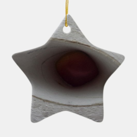 oogvormig gat, gemaakt van papier keramisch ornament (Voorkant)