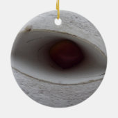 oogvormig gat, gemaakt van papier keramisch ornament (Achterkant)