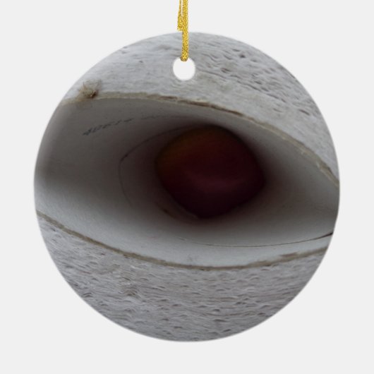 oogvormig gat, gemaakt van papier keramisch ornament (Achterkant)