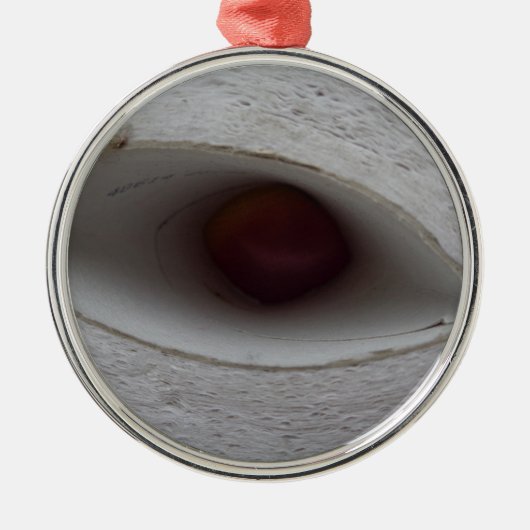 oogvormig gat, gemaakt van papier metalen ornament (Voorkant)