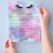 Oogwimper Extensie Aansprakelijkheidsverklaring Ro Flyer (Hand)