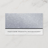 Oogwimper | glinsteren | wit krokodillenleer visitekaartje (Achterkant)