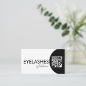 Oogwimper Salon Schoonheid Oogwimper QR CODE Visitekaartje (Staand voorkant)